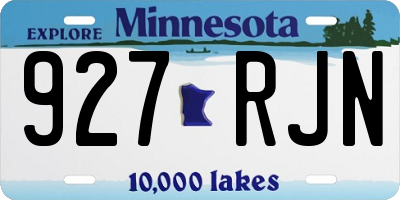 MN license plate 927RJN