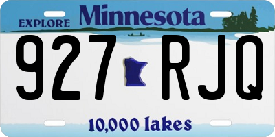 MN license plate 927RJQ