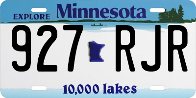 MN license plate 927RJR