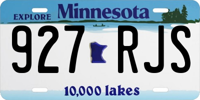 MN license plate 927RJS