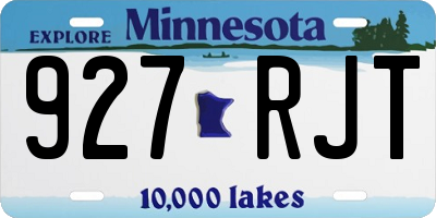 MN license plate 927RJT