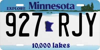 MN license plate 927RJY