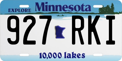 MN license plate 927RKI