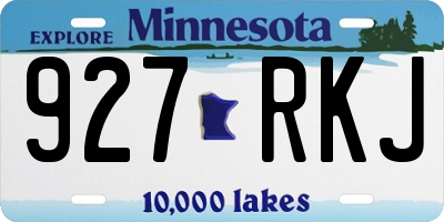 MN license plate 927RKJ