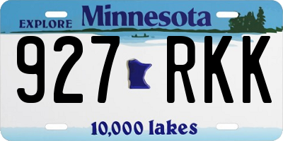 MN license plate 927RKK