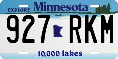 MN license plate 927RKM