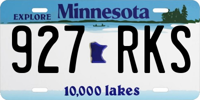 MN license plate 927RKS