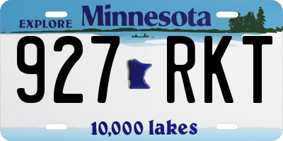 MN license plate 927RKT