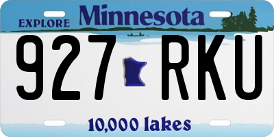MN license plate 927RKU
