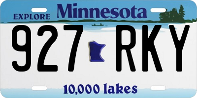 MN license plate 927RKY