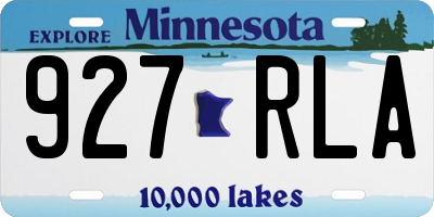 MN license plate 927RLA