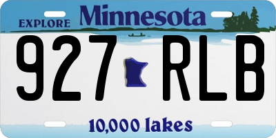 MN license plate 927RLB