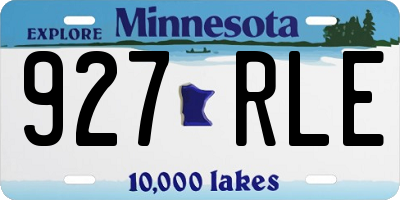 MN license plate 927RLE