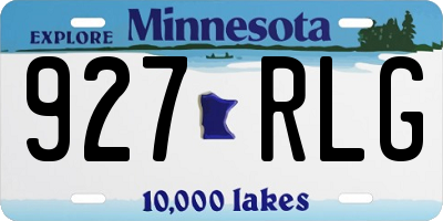 MN license plate 927RLG