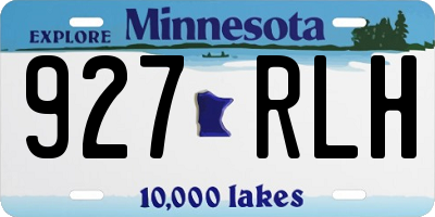 MN license plate 927RLH