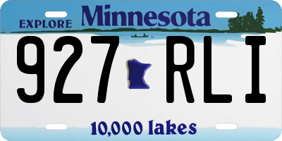MN license plate 927RLI