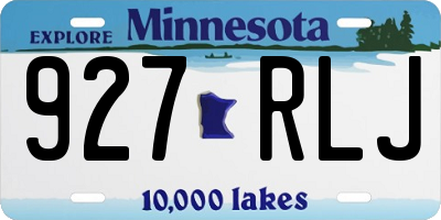 MN license plate 927RLJ