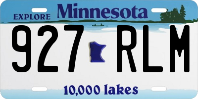 MN license plate 927RLM