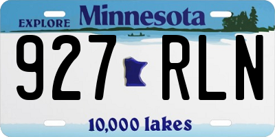 MN license plate 927RLN