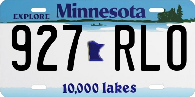 MN license plate 927RLO
