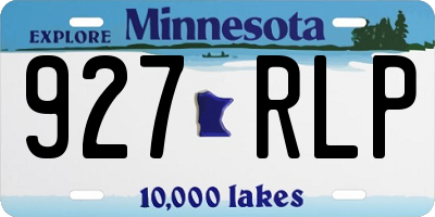 MN license plate 927RLP