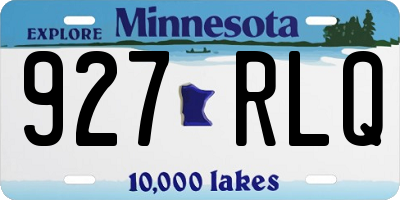 MN license plate 927RLQ