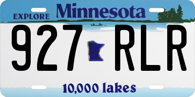 MN license plate 927RLR