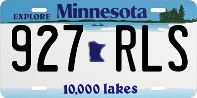 MN license plate 927RLS
