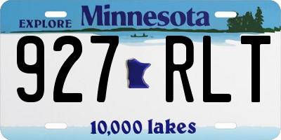 MN license plate 927RLT