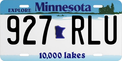 MN license plate 927RLU