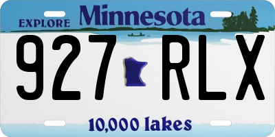 MN license plate 927RLX