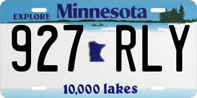 MN license plate 927RLY