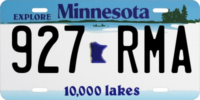 MN license plate 927RMA