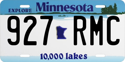 MN license plate 927RMC