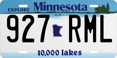 MN license plate 927RML