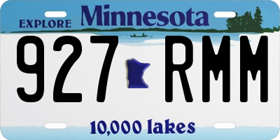 MN license plate 927RMM