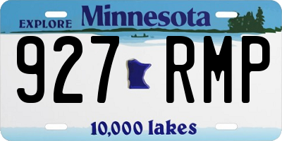 MN license plate 927RMP