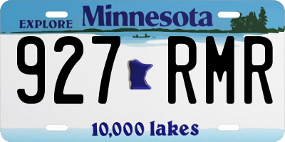 MN license plate 927RMR