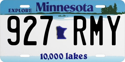 MN license plate 927RMY