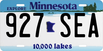 MN license plate 927SEA