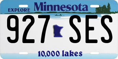 MN license plate 927SES