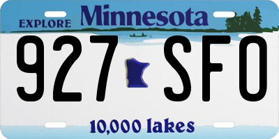 MN license plate 927SFO