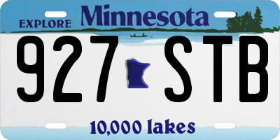 MN license plate 927STB