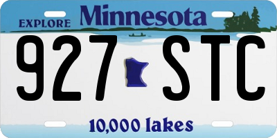 MN license plate 927STC