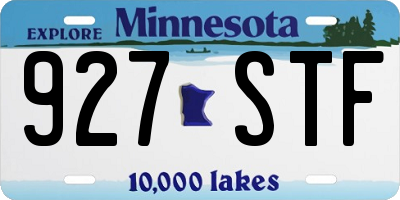 MN license plate 927STF