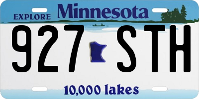 MN license plate 927STH