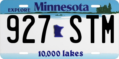 MN license plate 927STM