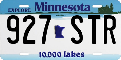 MN license plate 927STR