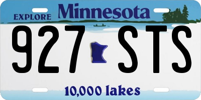 MN license plate 927STS