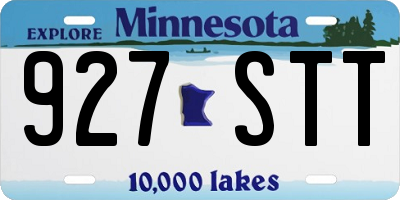 MN license plate 927STT